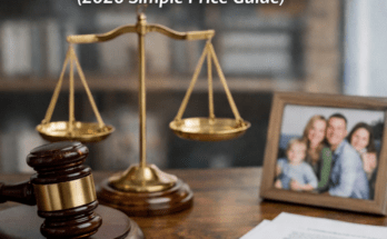Average cost of a family lawyer in North Carolina with legal documents, gavel, and money