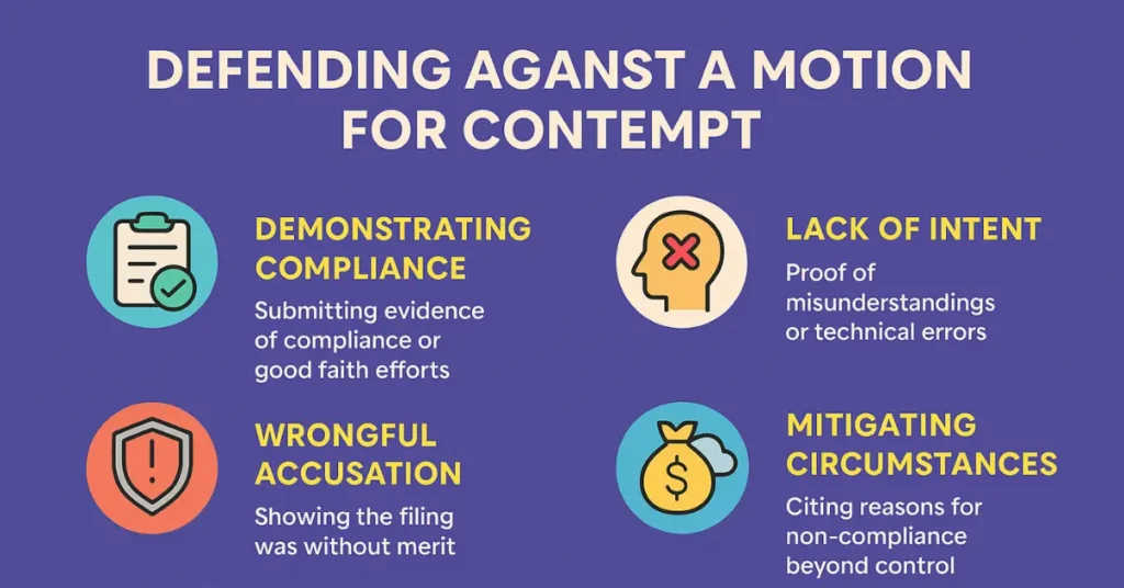 Defending Against a Motion for Contempt