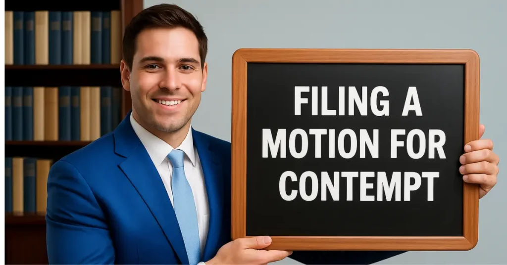 The Legal Process for Filing a Motion for Contempt