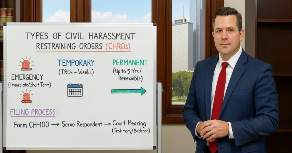 Types of Civil Harassment Restraining Orders