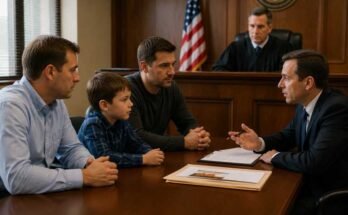 Child custody consultation with a father and attorney