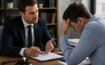 Chapter 7 attorney advising a client about bankruptcy options