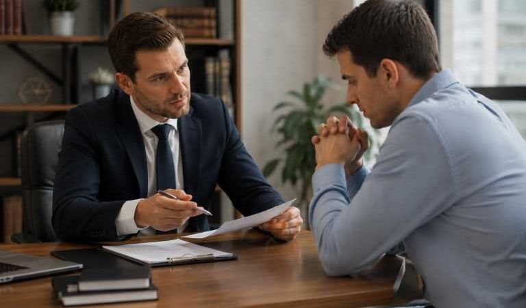 Creditor discussing debt repayment options with a debtor