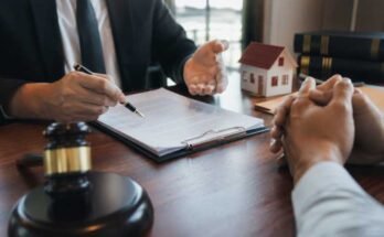 Texas probate lawyer explaining estate documents to a client