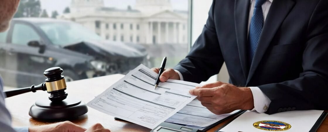 Car accident victim meeting with a California attorney to understand how Proposition 213 may affect their injury claim.